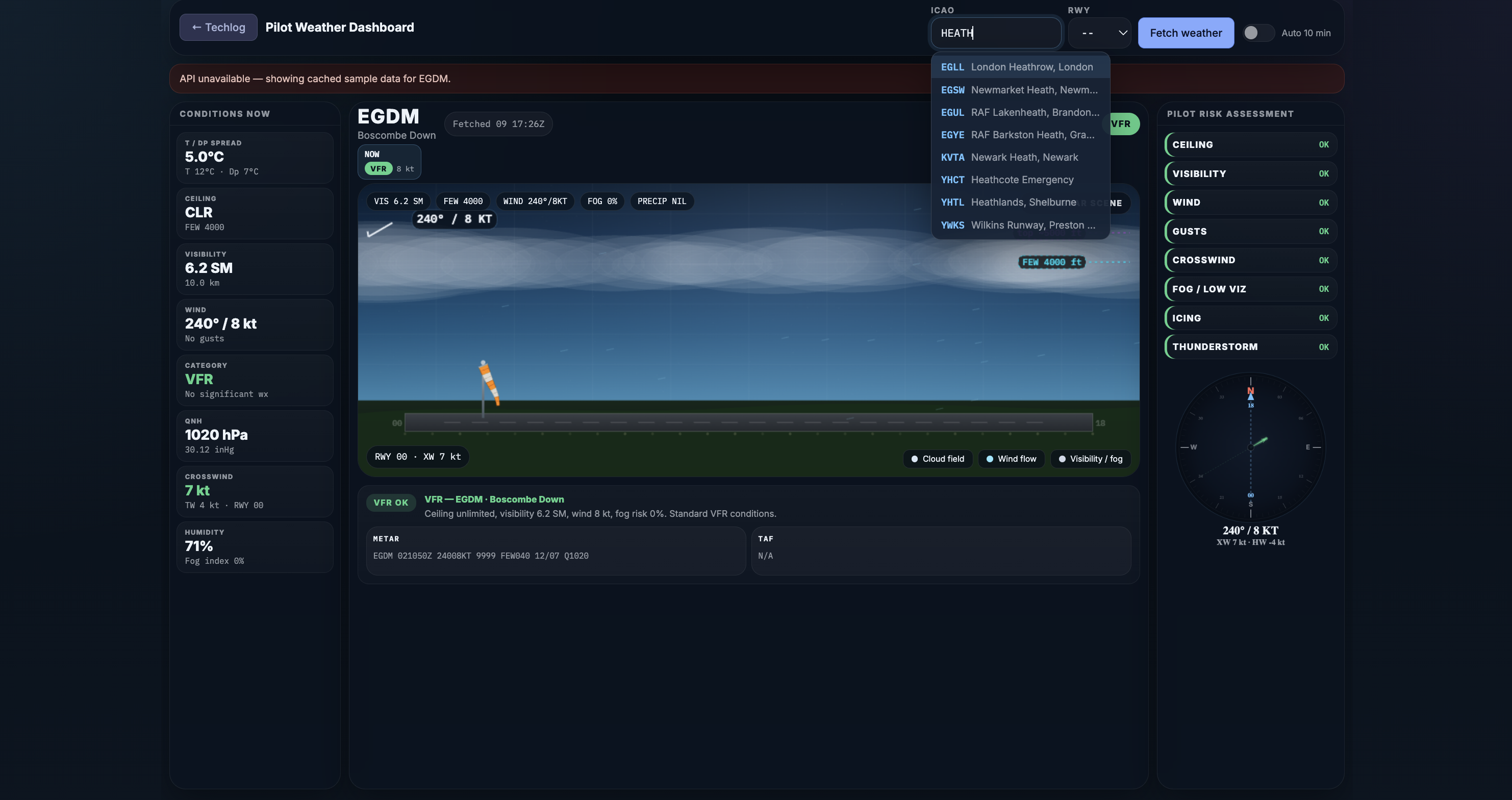 A FLOG Control Panel -dark theme screenshot