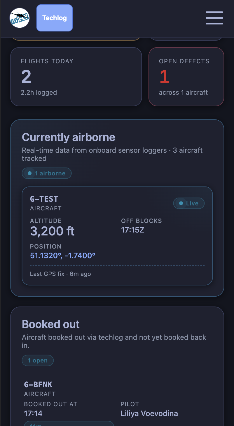 A FLOG Control Panel -mobile screenshot