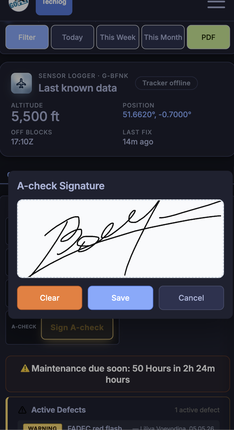 A FLOG Control Panel -mobile screenshot