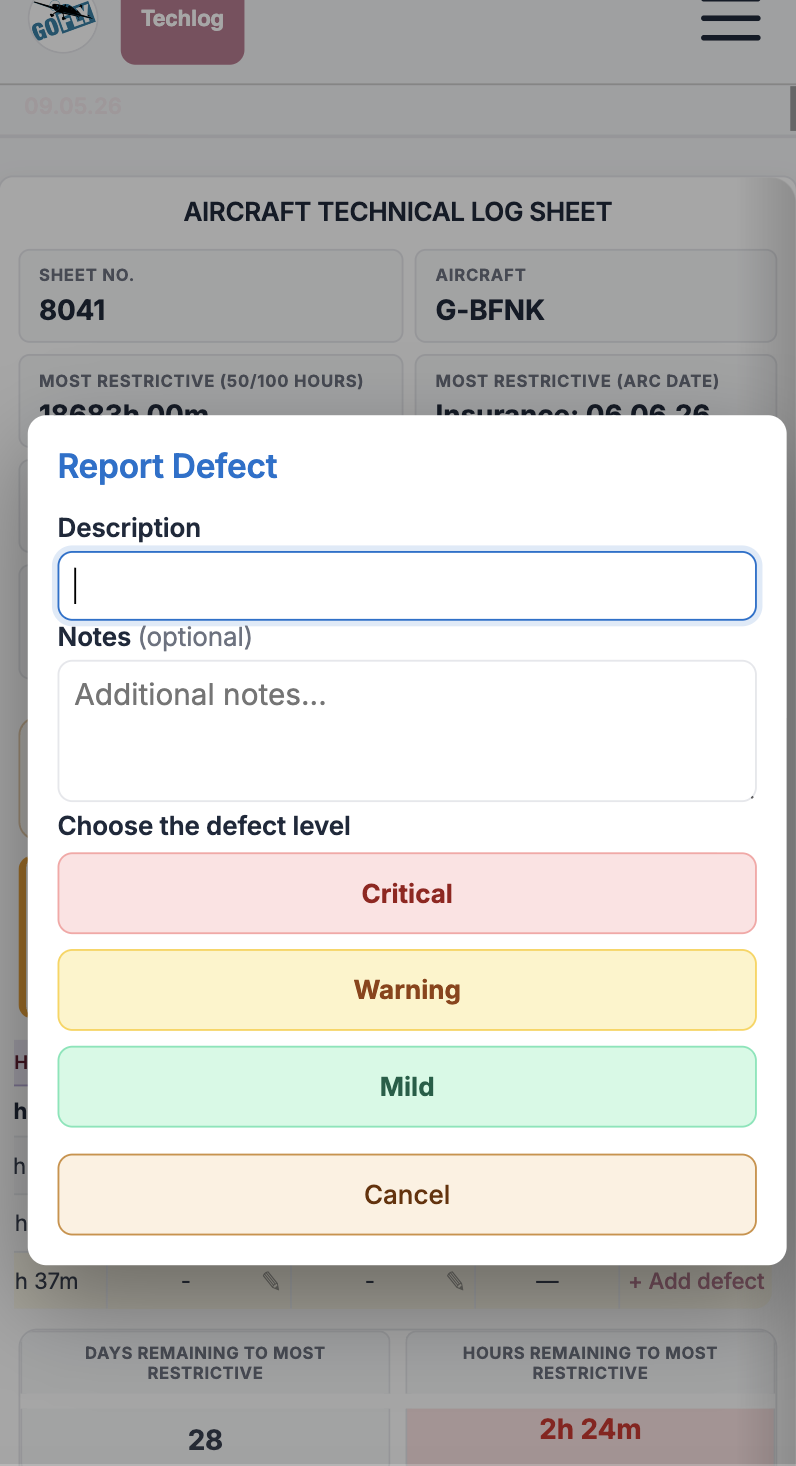 A FLOG Control Panel -mobile screenshot